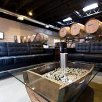 BK Cellars is a Urban Winery in Escondido, CA, Foxlin Architects designed the functional space with tasting lounge in an industrial setting with cosmopolitan flare