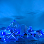 Neural Sky at Coachella, large 3D neural network, Foxlin Architects