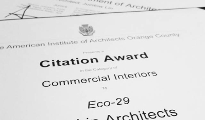 Foxlin was awarded a Citation for Commercial Interiors by the AIAOC
